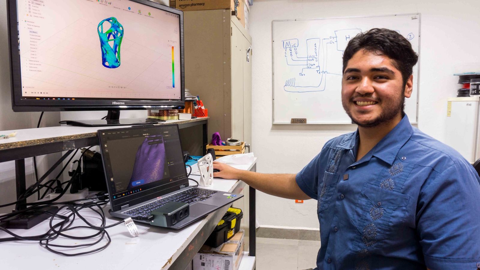 Estudiante de la UG crea soluciones ortopédicas con herramientas